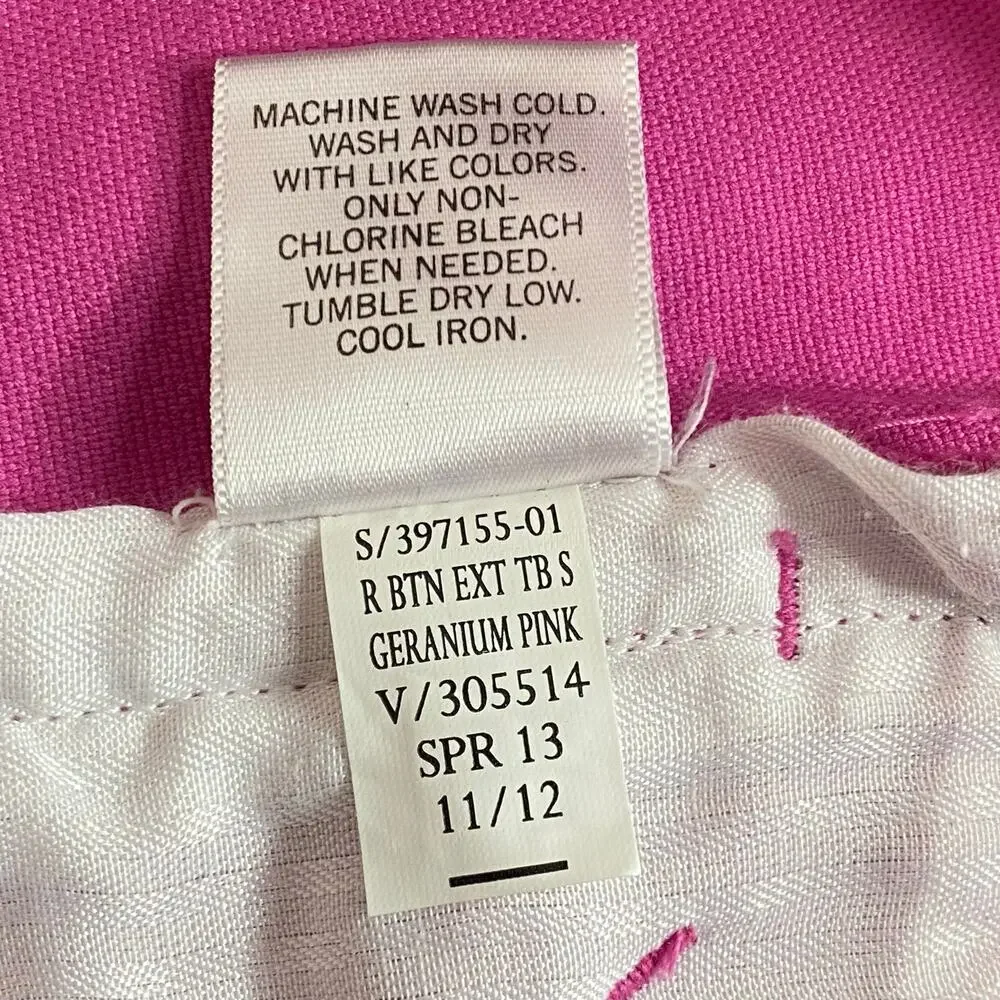 Banana Republic Ryan Fit Chino Shorts Womens 8 Pink Low Rise Preppy Festival